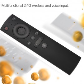 TZ02 2.4GHz Wireless Remote Control with USB Receiver Voice Input for Android TV Box PC Laptop Notebook Smart TV Black