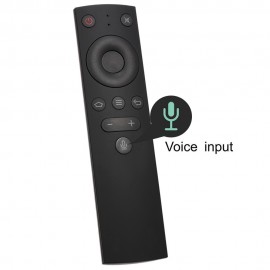 TZ02 2.4GHz Wireless Remote Control with USB Receiver Voice Input for Android TV Box PC Laptop Notebook Smart TV Black