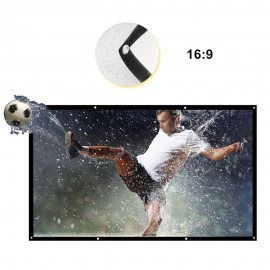H120 120'' Portable Projector Screen HD 16:9 White 120 Inch Diagonal Projection Screen Foldable Home Theater for Wall Projection Indoors Outdoors