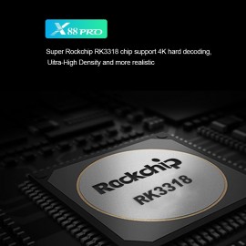 X88 PRO Smart Android 9.0 TV Box Rockchip RK3318 Quad Core 64 Bit UHD 4K VP9 H.265 4GB / 64GB 2.4G / 5G WiFi HD Media Player Remote Control