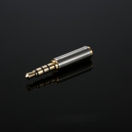 Gold 2.5 mm Female to 3.5 mm Male Audio Stereo Headphone Converter Adapter