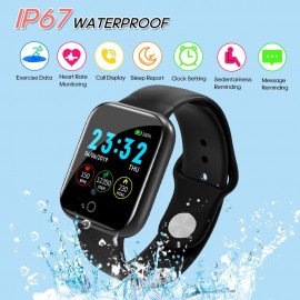 I5 Fitness Watch Intelligent Sport Fitness Tracker 1.3in Display Screen IP67 Waterproof Blood Pressure Heart Rate Monitoring Watch