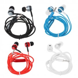3.5mm Wired Headphone In-Ear Headset Stereo Music Earphone Earpiece In-line Control Hands-free with Microphone for Smartphones Tablet PC Laptop