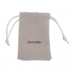 Docooler Headphones Storage Bag Travel Carrying Bag Small Drawstring Flocked Protection Pouch 10*7CM Grey