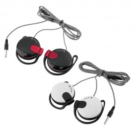 3.5mm Wired Gaming Headset On-Ear Sports Headphones Ear-hook Music Earphones w/ Microphone In-line Control for Smartphones Tablet Laptop Desktop PC