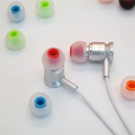 6 Pairs 12 PCS 3.8mm Soft Silicone In-Ear Earphone Covers Earbud Tips Earbuds Eartips Dual Color Ear Pads Cushion for Headphones Random Color & Size