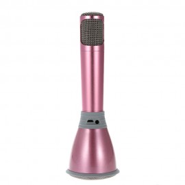 K068 Mini Wireless Condenser Microphone Karaoke Player Pink
