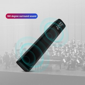 Bluetooth Soundbar Audio Player Wireless Speaker Subwoofer 3D Surround Speakers FM Radio Clock TF USB for Home TV PC