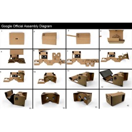 DIY Google Cardboard Virtual reality VR Mobile Phone 3D Glasses with NFC Tag for 5.5