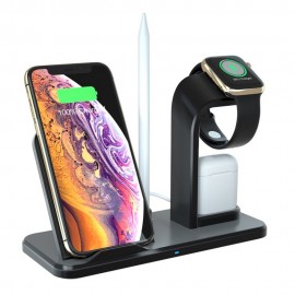 Split 3 in 1 Wire-less Chargers Fast Chargings Multi-function Dock Mount Stand Mobile Phone Holder Compatible for Smart Phone iOS Watch Headset