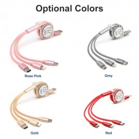 3 in 1 USB Charging Cable Cord for Smart Phones and iPad 1m