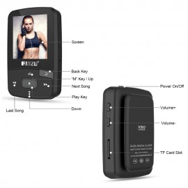 RUIZU X50 8GB 1.5in MP3 MP4 Player HiFi Lossless Sound Quality Bluetooth Pedometer TF Card FM Radio Recording E-book Time Calendar
