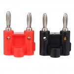 Double Row Banana 4mm Plug Black + Red 4mm Speaker Plug Adapter Audio Plug Lantern Cross Connector