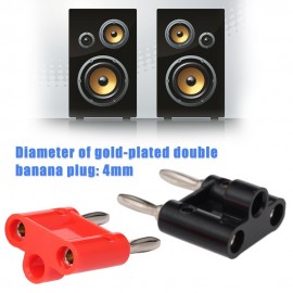 Double Row Banana 4mm Plug Black + Red 4mm Speaker Plug Adapter Audio Plug Lantern Cross Connector