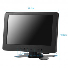 S701 7 inch  TFT LCD Monitor Screen 16:9 1024 * 600 BNC AV Video Audio for PC Security VCD DVD EU Plug