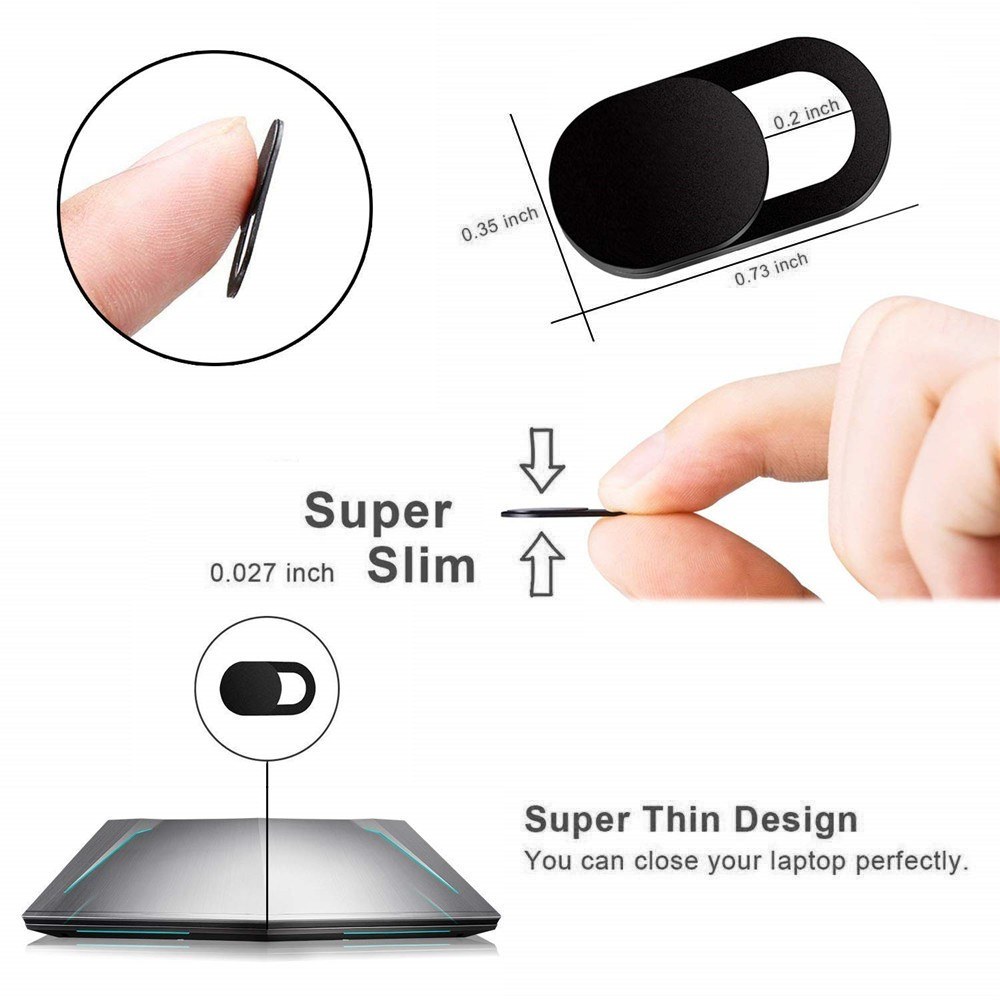 S1 Plastic Webcam Cover Ultra-Thin Privacy Protector Camera Shutter Covering Sticker for Smartphone Tablet Laptop Desktop